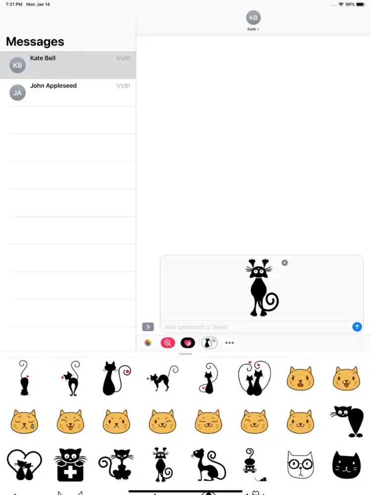 Screenshot di Kitty Cate Stickers Pack iPad 