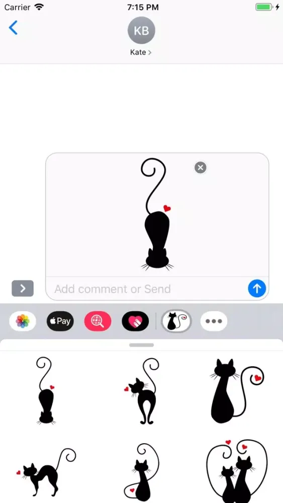 Screenshot di Kitty Cate Stickers Pack