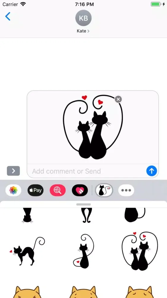 Screenshot di Kitty Cate Stickers Pack