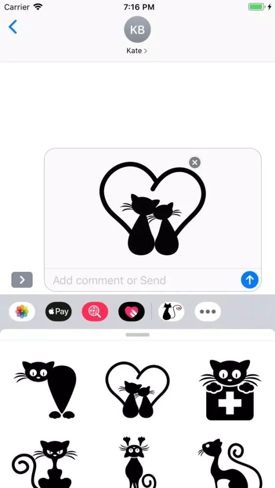 Screenshot di Kitty Cate Stickers Pack