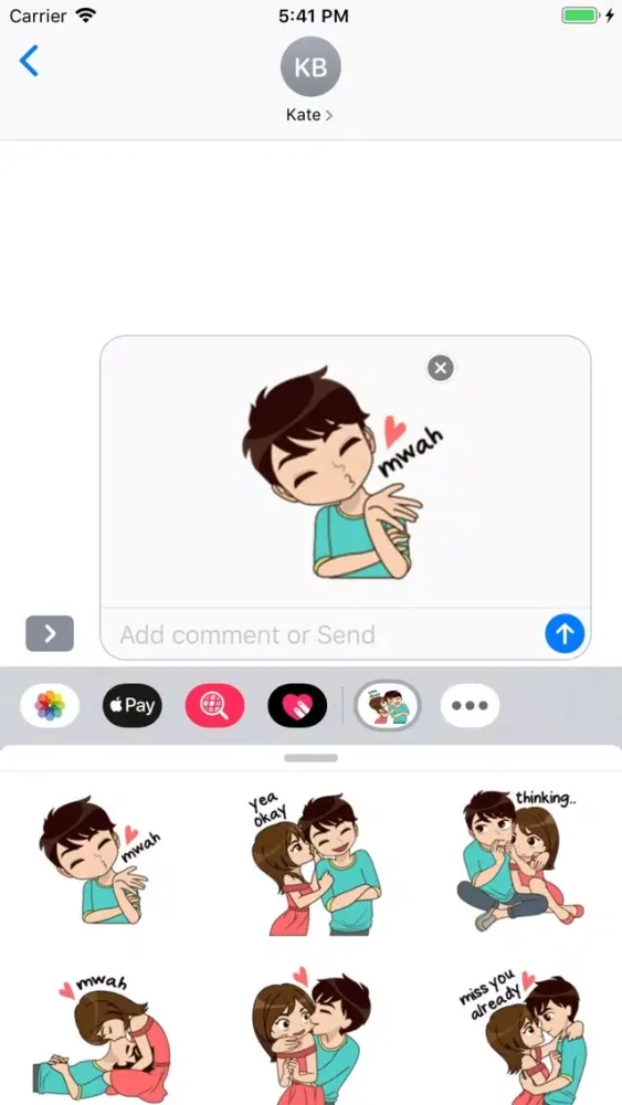 تصاویر Love Couple Stickers Pack