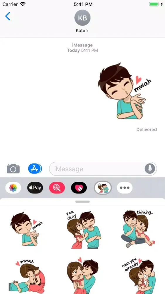 تصاویر Love Couple Stickers Pack