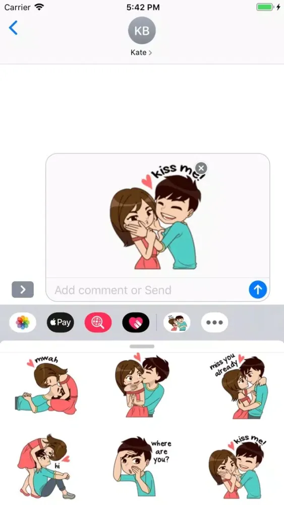 تصاویر Love Couple Stickers Pack