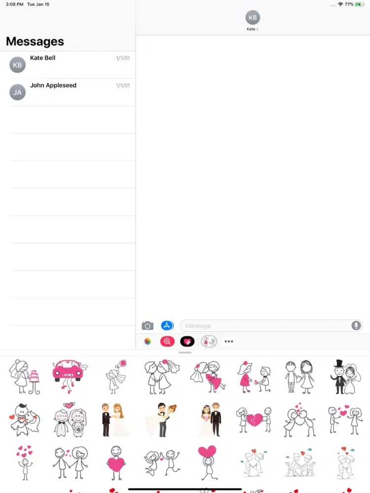 Lovely Couple - Stickers Pack iPad  スクリーンショット