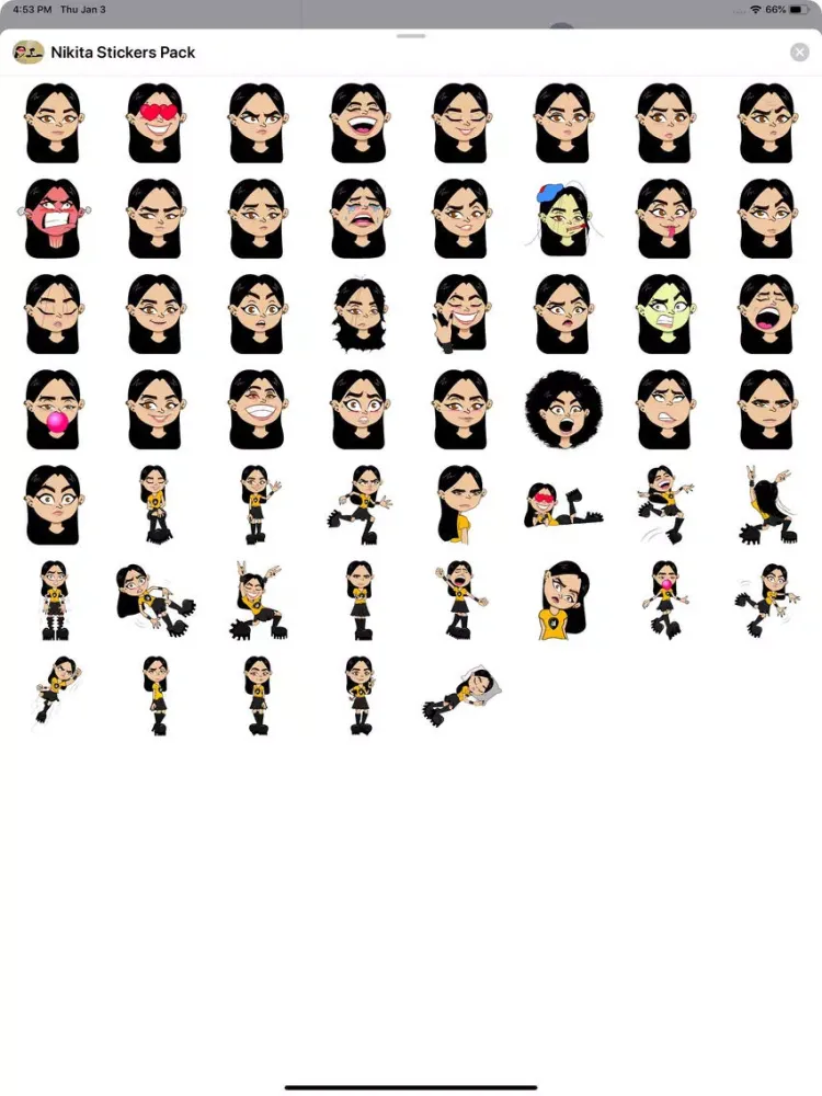Capturas de tela do Nikita Stickers Pack iPad 