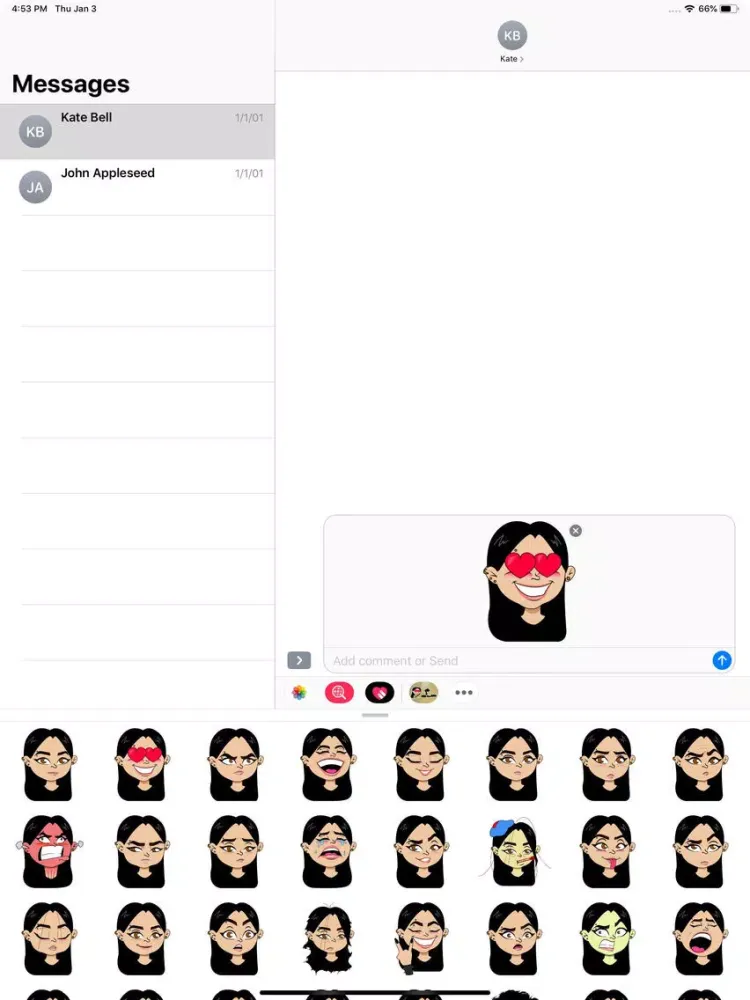 Capturas de tela do Nikita Stickers Pack iPad 