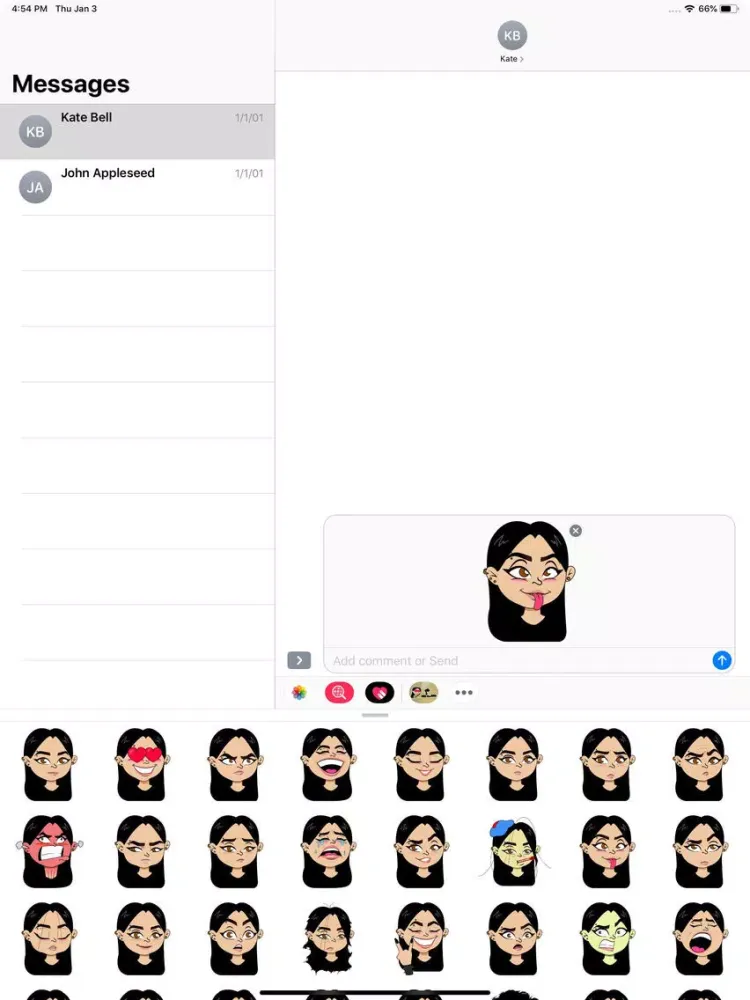 Capturas de tela do Nikita Stickers Pack iPad 