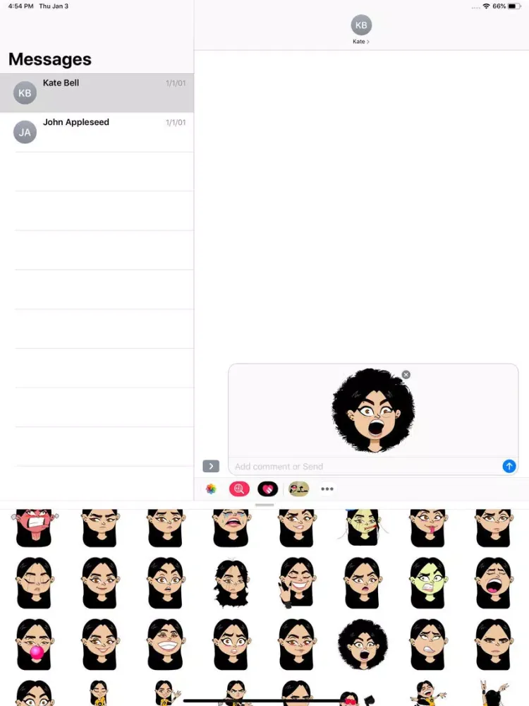 Capturas de tela do Nikita Stickers Pack iPad 