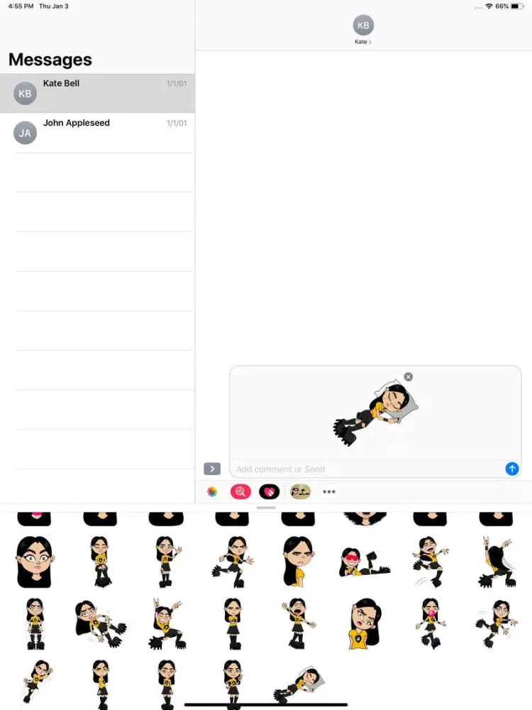 Capturas de tela do Nikita Stickers Pack iPad 