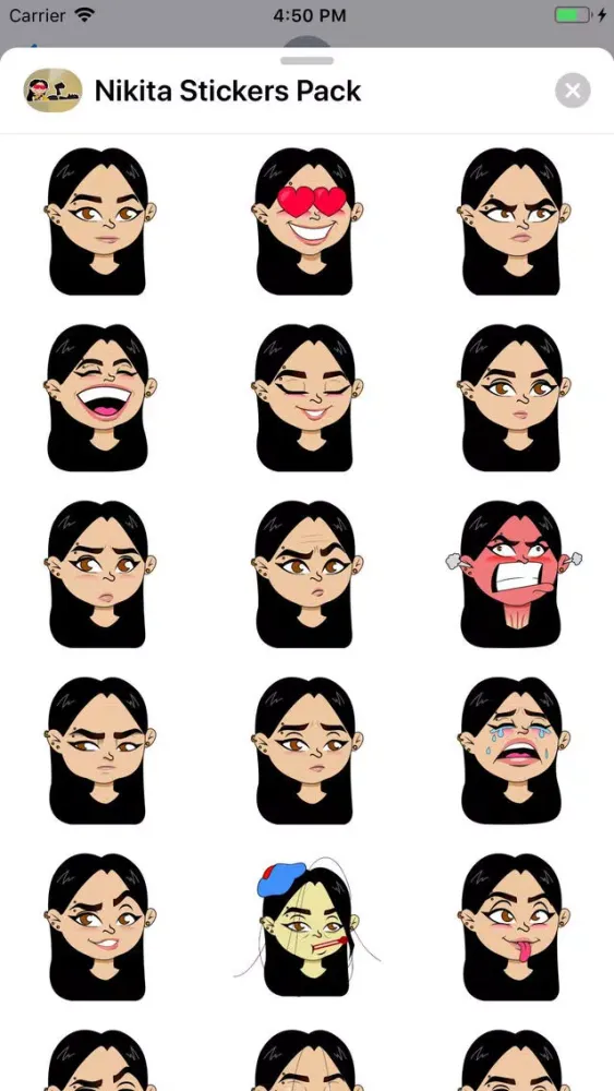 Capturas de tela do Nikita Stickers Pack