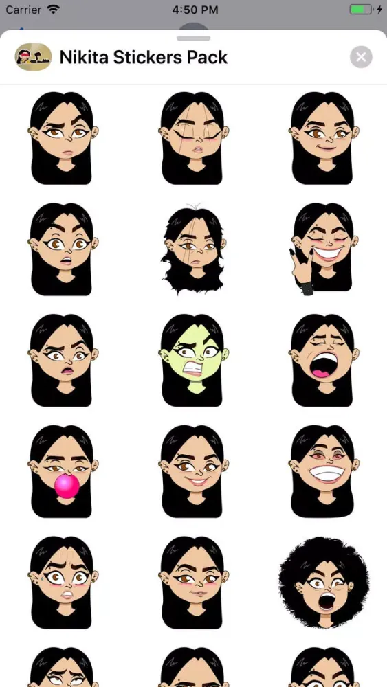 Capturas de tela do Nikita Stickers Pack