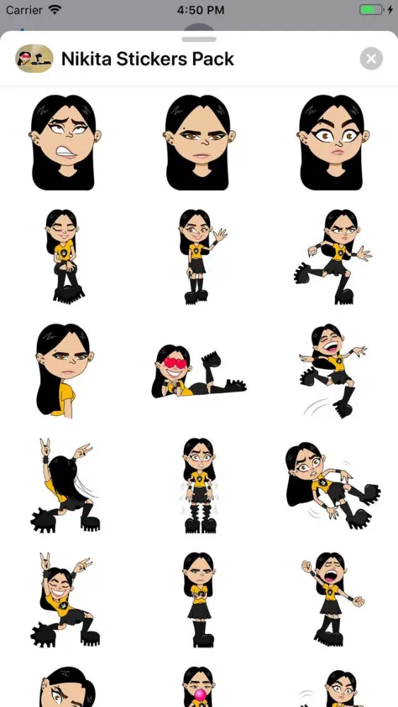 Capturas de tela do Nikita Stickers Pack