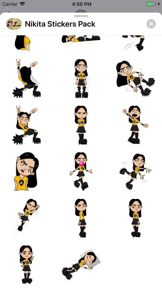 Capturas de tela do Nikita Stickers Pack