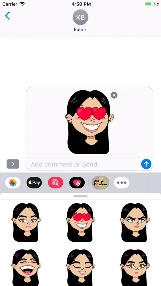 Capturas de tela do Nikita Stickers Pack