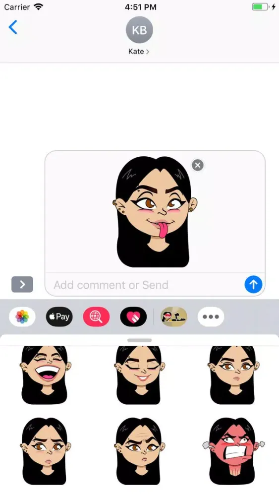 Capturas de tela do Nikita Stickers Pack