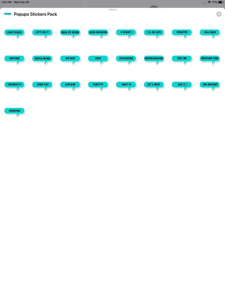 تصاویر Popups Stickers Pack iPad 