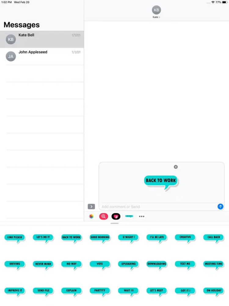 تصاویر Popups Stickers Pack iPad 