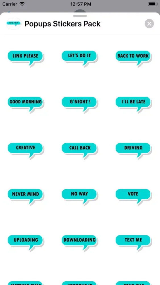 تصاویر Popups Stickers Pack