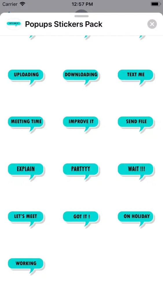 تصاویر Popups Stickers Pack