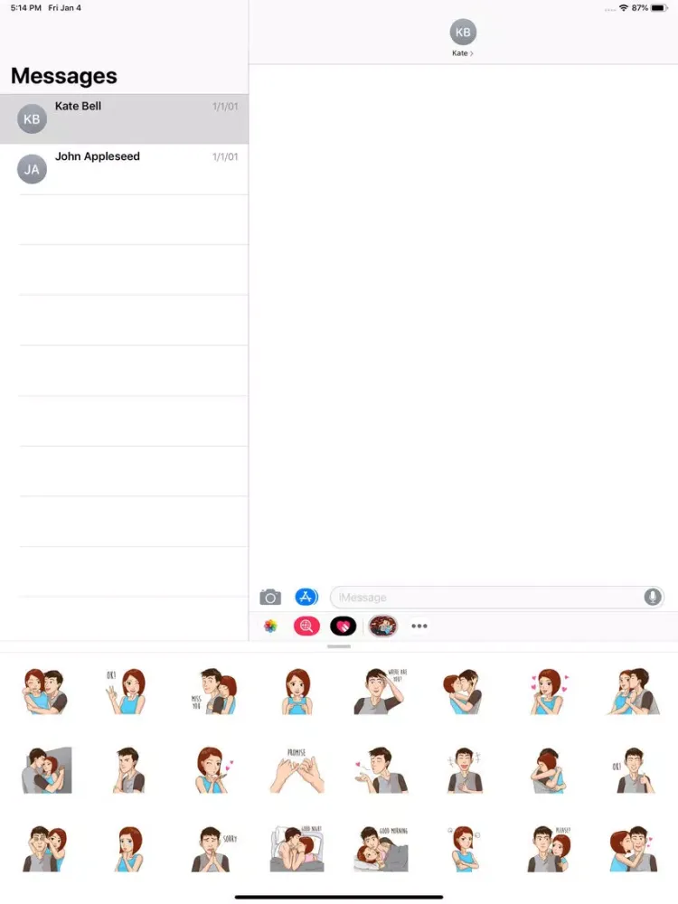 Capturas de pantalla de Romantic Couple Love Stickers iPad 