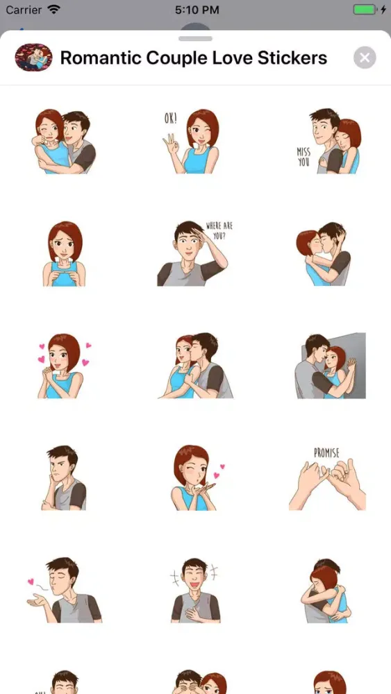 Capturas de pantalla de Romantic Couple Love Stickers