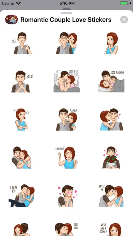 Capturas de pantalla de Romantic Couple Love Stickers