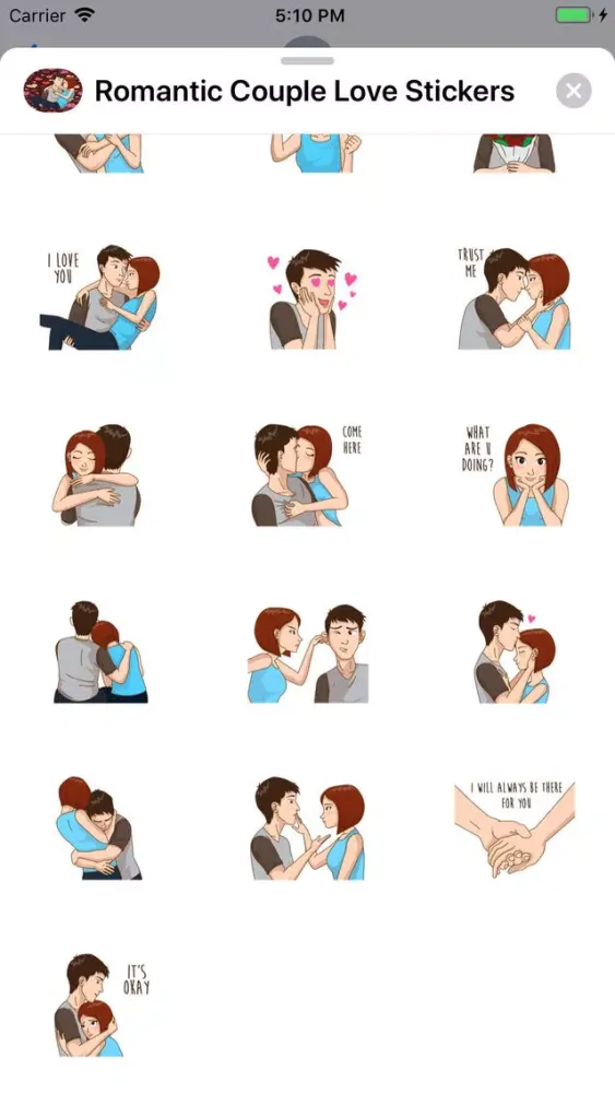 Capturas de pantalla de Romantic Couple Love Stickers