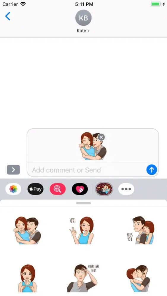 Capturas de pantalla de Romantic Couple Love Stickers