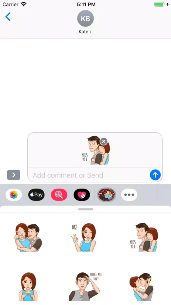 Capturas de pantalla de Romantic Couple Love Stickers