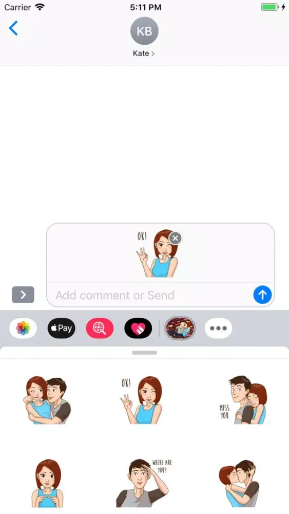 Capturas de pantalla de Romantic Couple Love Stickers