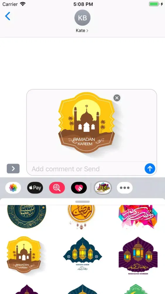 Tangkapan skrin Ramadan Kareem Stickers Pack