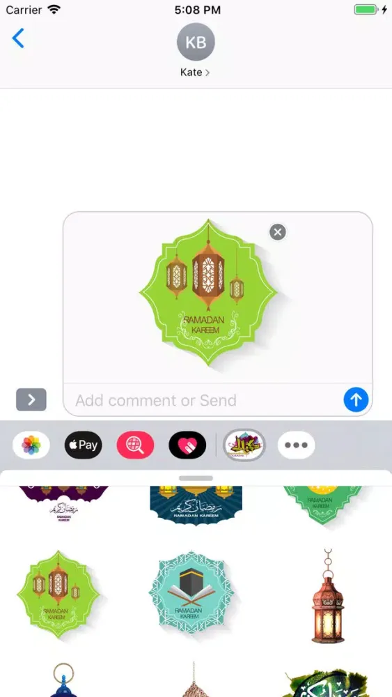 Tangkapan skrin Ramadan Kareem Stickers Pack