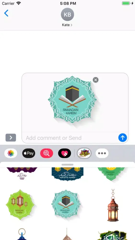 Tangkapan skrin Ramadan Kareem Stickers Pack