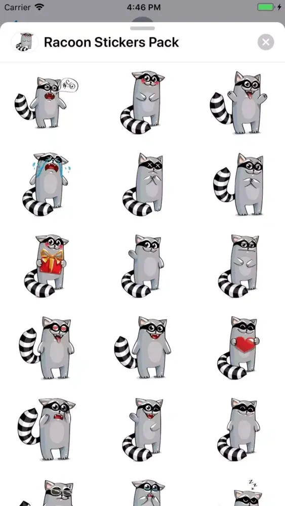 صور Racoon Stickers Pack