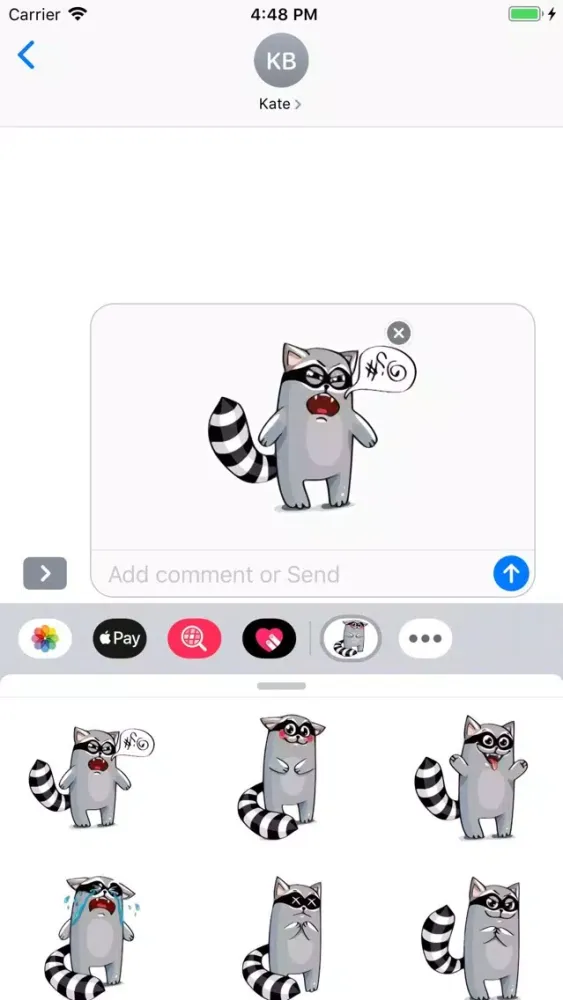 صور Racoon Stickers Pack
