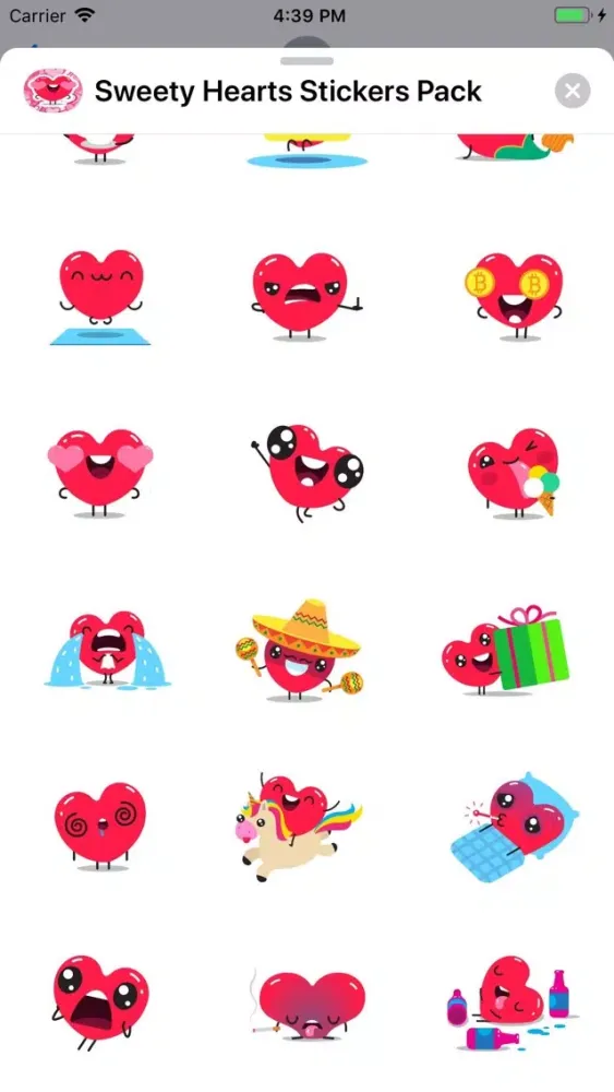 صور Sweety Hearts Stickers Pack