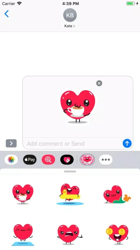 صور Sweety Hearts Stickers Pack