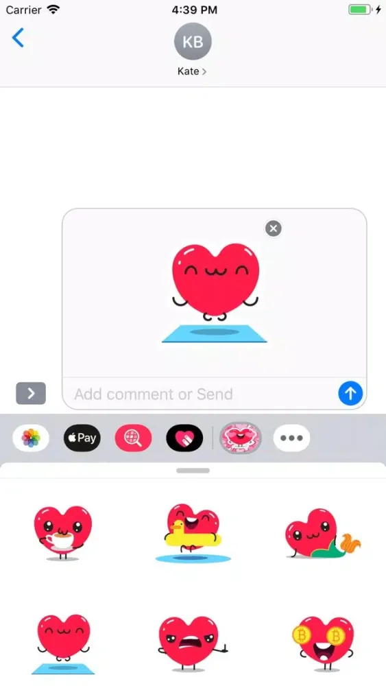 صور Sweety Hearts Stickers Pack