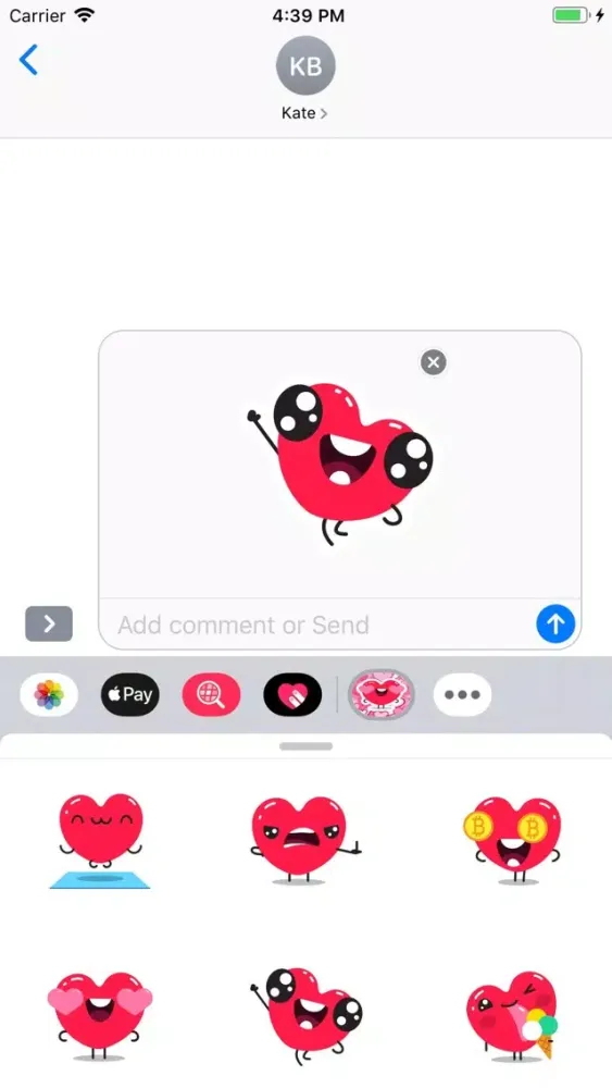 صور Sweety Hearts Stickers Pack