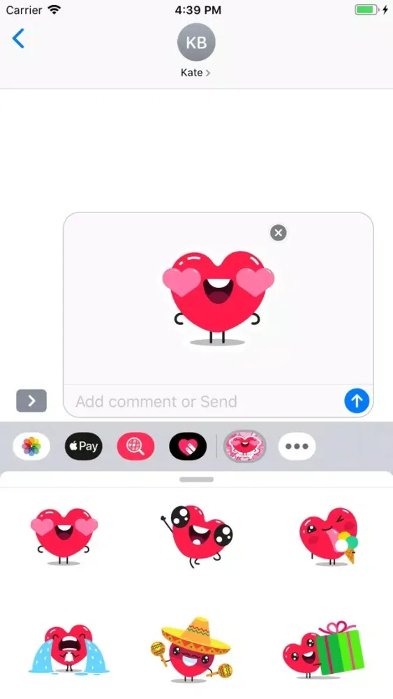 صور Sweety Hearts Stickers Pack