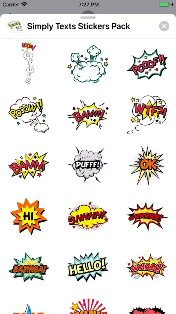 Capturas de tela do Simply Texts Stickers Pack