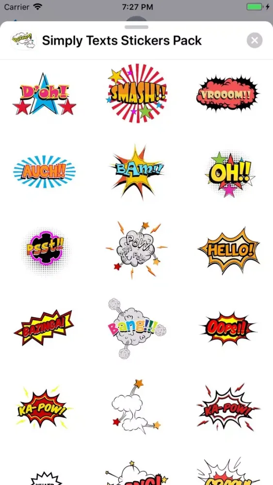 Capturas de tela do Simply Texts Stickers Pack
