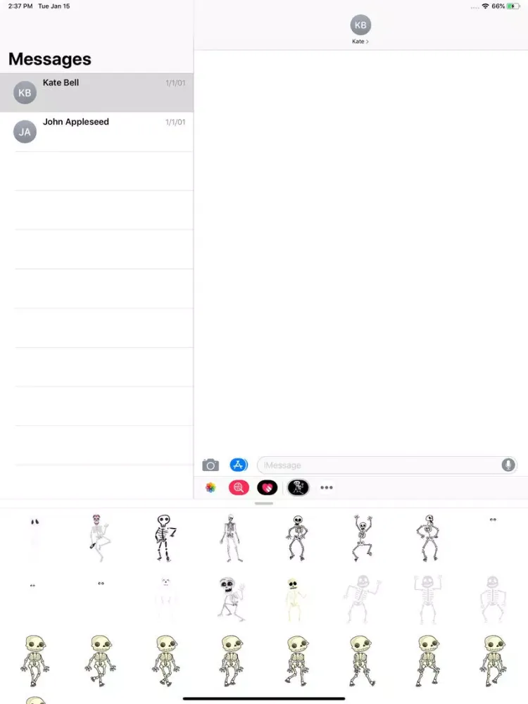 Skeleton Stickers Pack iPad 應用截圖