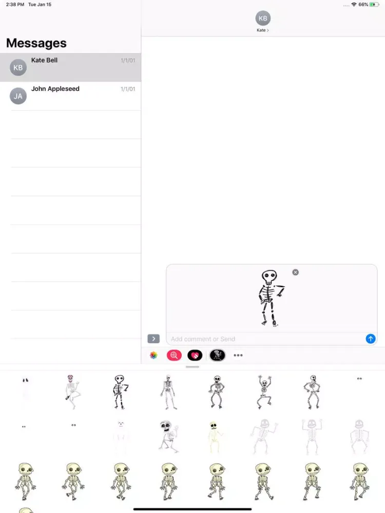 Skeleton Stickers Pack iPad 應用截圖