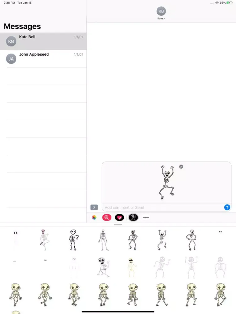 Skeleton Stickers Pack iPad 應用截圖