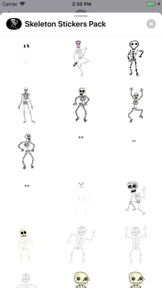 Skeleton Stickers Pack應用截圖