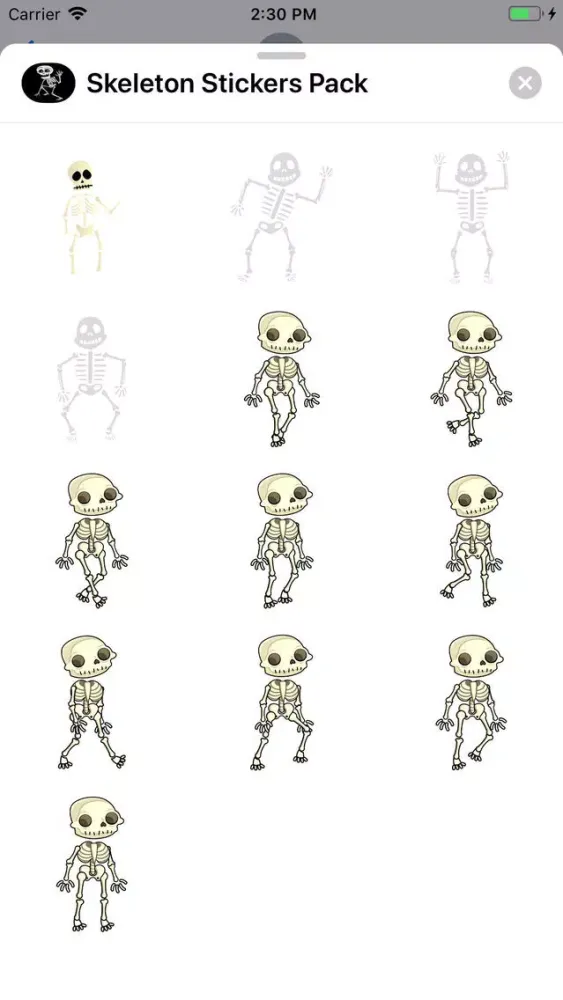 Skeleton Stickers Pack應用截圖