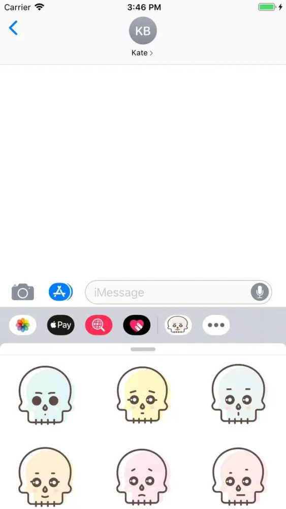 ภาพหน้าจอของ Skull Stickers Pack