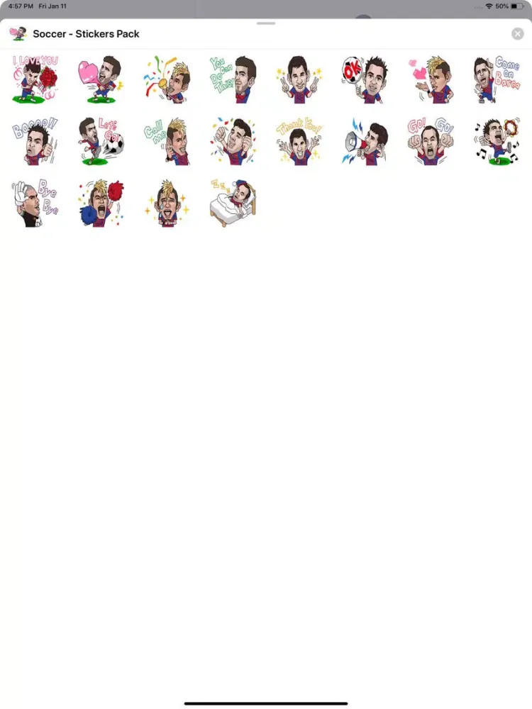 Soccer - Stickers Pack iPad 应用截图