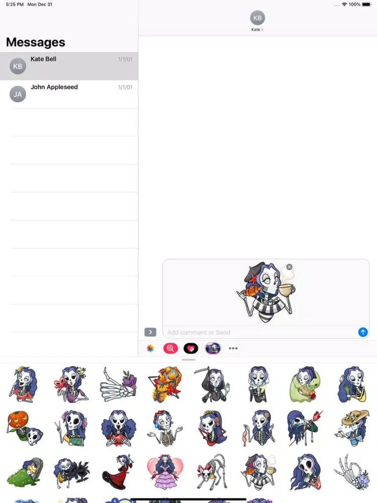 Captures d'écran de Skeleton Witch Stickers Pack iPad 